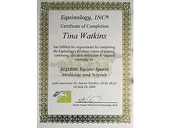 Inhand Equine Therapy - tina certificate (4)
